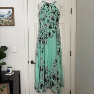 Eliza J Green Halter Maxi Dress for Weddings